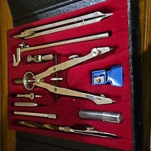 Fullerton Drawing Instruments Drafting Tools Set See Photos 10 piece set